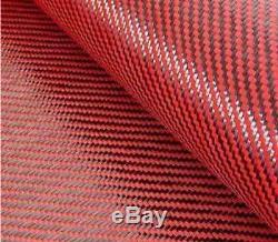 Carbon Fiber/red Kevlar Cloth Fabric 2x2 Twill 50 3k 5.5oz