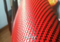 Carbon Fiber/red Kevlar Cloth Fabric 2x2 Twill 50 3k 5.5oz