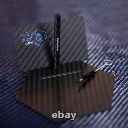 Carbon by Charlie Luxury Carbon Fiber Full Collection Plates Heater Card & Straw