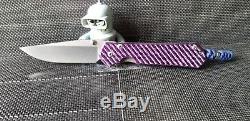 Chris Reeves Large Sebenza Purple Twill Carbon Fiber scale (SCALE ONLY!)