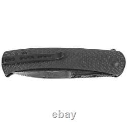 Civivi Caetus Knife Twill Carbon Fiber, Black Hand Rubbed Damascus (C21025C-DS1)