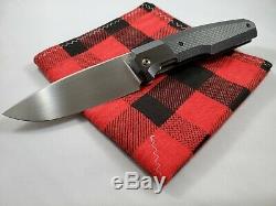 Custom Knife Factory FIF23 Twill Carbon Fiber Zirc Knife