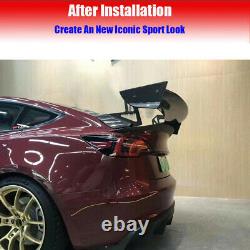 Dry Carbon Fiber Rear Trunk Lid Spoiler GT Wing for Tesla Model 3 Sedan 2016-21
