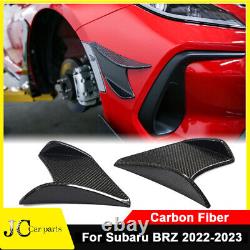 Fit For Subaru BRZ 2022-2023 Front Splitters Canard Fins Trim REAL CARBON FIBER