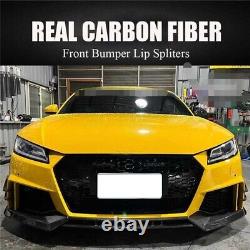 Fits Audi TT RS TTRS MK3 8S 16-18 REAL CARBON Front Bumper Lip Spoiler Splitter