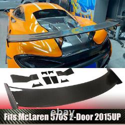 Fits McLaren 570S 2-Door 2015-20 Rear Trunk Spoiler Sport Wing Real Carbon Fiber