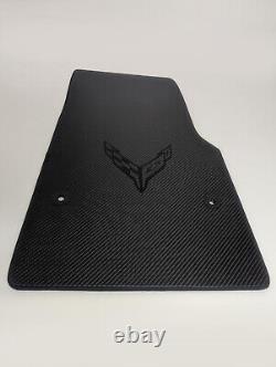 Floor mats (carpets) for Corvette C8 made with Real Carbon Fiber. 2x2 Twill 3K