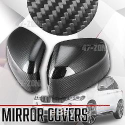 For 2014-17 BMW X5 F15 Black Real Carbon Fiber Side Mirror Cover Overlay Trim