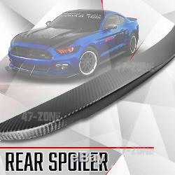 For 2015-2017 Mustang Real Dry Carbon Fiber Spoiler Rear Trunk