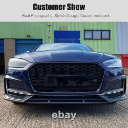 For Audi A5 B9 Sline S5 2017-2019 Real Carbon Front Bumper Lip Spoiler Splitters