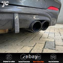 For BMW F22 F23 M-Sport M235i M240i 14-19 Rear Bumper Diffuser Lip Carbon Fiber
