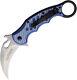 Fox Karambit Linerlock Blue Twill G10/carbon Fiber Folding N690 Knife 479bltsw
