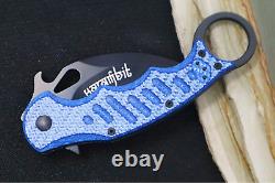 Fox Knives Karambit Blue Twill Carbon Fiber Handle / Black N690Co Blade / Emer