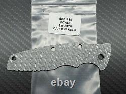 Genuine Hinderer Knives Smooth Silver CF Twill Scale Eklipse 3.5 Carbon Fiber