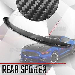 Gloss Real Carbon Fiber Factory Style Rear Spoiler Wing For 15-17 Ford Mustang