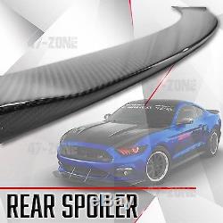 Gloss Real Carbon Fiber Factory Style Rear Spoiler Wing For 15-17 Ford Mustang