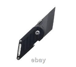 Kansept Dash Folding Knife Twill Carbon Fiber Handle Damascus Plain Edge K3045A1
