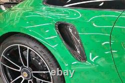 KarboniZation Porsche 911 992 Turbo S Side Air Intake Scoops Twill Carbon Fiber