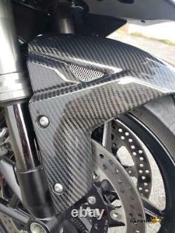Kawasaki H2 & H2r Carbon Fibre Front Mudguard In Twill Gloss Weave Fender Fiber