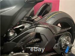 Kawasaki H2 & H2r Carbon Fibre Rear Mudguard In Twill Gloss Weave Hugger Fiber