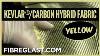 Kevlar Carbon Hybrid Fabric Yellow