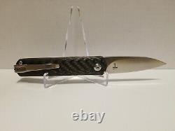 Kizer Vanguard Feist Front Flipper Knife Twill Carbon Fiber 2.8? Stonewash BD1N