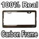 Real 100% Carbon Fiber License Plate Frame Tag Cover Original 3k Twill Jdm /ff B