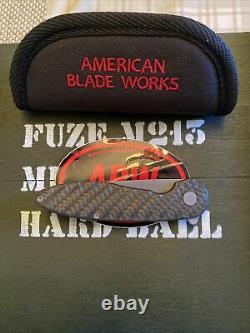 SOLD OUT American Blade Works Model 1 V5 Twill Carbon Fiber S35VN Flipper Knife