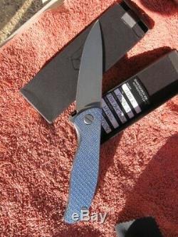 Shirogorov Hati R- Dark Blue Twill Carbon Fiber never sharpened great knife