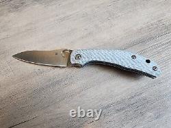 Spyderco Kapara Silver Twill Carbon Fiber Scales (NO Knife included)Scales only