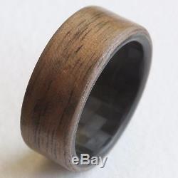 The Lumberjack Walnut Twill Wood and Carbon Fiber Ring