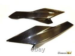 Triumph Street Triple 765rs Carbon Belly Pans In Twill Gloss Weave Fibre Pair