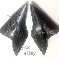 Under Tank Covers for Kawasaki zx10r 06-07 TWILL Carbon Fiber Side Covers GLOSSY
