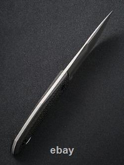 We Knife Co Reazio Fixed Knife 4 CPM-20CV Steel Full Blade Twill Carbon Fiber