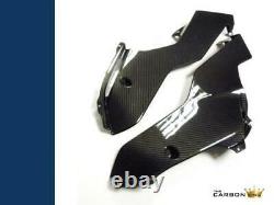 Yamaha R6 2017 Carbon Fibre Belly Pans (pair) In Twill Gloss Weave Fiber Pan
