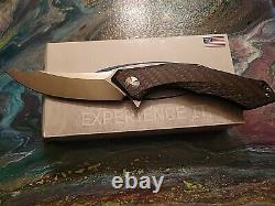 Zero Tolerance ZT 0462CF Knife Red Twill Carbon Fiber Brown Anodized BWL Custom