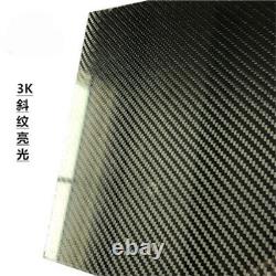 0.510mm(T) Véritable plaque de feuille de panneau en fibre de carbone 3K 400500mm