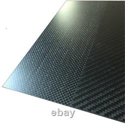 0.510mm(T) Véritable plaque de feuille de panneau en fibre de carbone 3K 400500mm