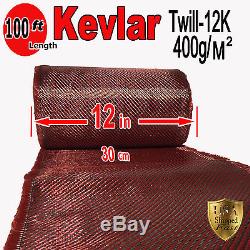 1 Ft X 100 Ft Kevlar-carbone Fibre Aramide Tissu-twill Weave 3k / 2k-200g / M2