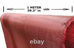 10' X 1 Meter=red Carbon Fiber Fabric-twill Weave-3k/200g