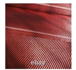 1100d Rouge Aramid Fibre De Carbone Tissu Mixte 200gsm 2x2 Twill 100cm Tissu Hybride