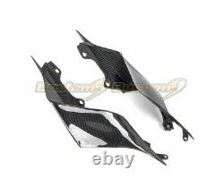 2017-2020 Yamaha R6 Carbon Fibre Tail Side Trim Cover Twill Weave Pattern Ver. 2