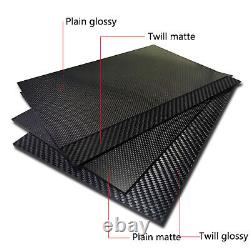300x400mm Plaque de fibre de carbone 3K Panneau Feuille Planche Matériau composite Épaisseur 1-6mm