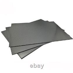 300x400mm Plaque de fibre de carbone 3K Panneau Feuille Planche Matériau composite Épaisseur 1-6mm