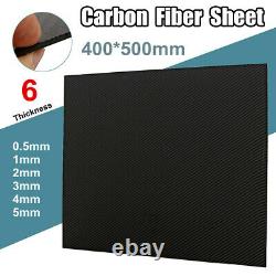 400x500mm Carbon Fiber Plate Sheet Panel 3k Twill Weave Matte Vehicle U U8