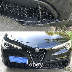Carbon Fiber Front Bumper Lip Spoiler Splitter Fit Pour Alfa Romeo Stelvio 17-19