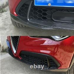 Carbon Fiber Front Bumper Lip Spoiler Splitter Fit Pour Alfa Romeo Stelvio 17-19