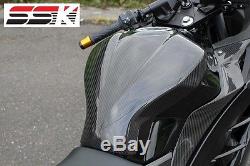 Coussin De Réservoir En Fibre De Carbone Ssk Pour Kawasaki Ninja300 Twill Glossy