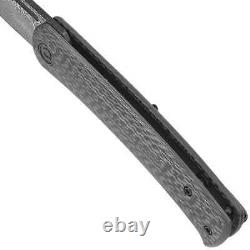 Couteau Civivi Caetus en fibre de carbone à motif twill, damas noir frotté à la main (C21025C-DS1)