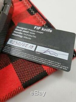 Couteau Personnalisée En Usine Fif23 Sergé En Fibre De Carbone Zirc Couteau